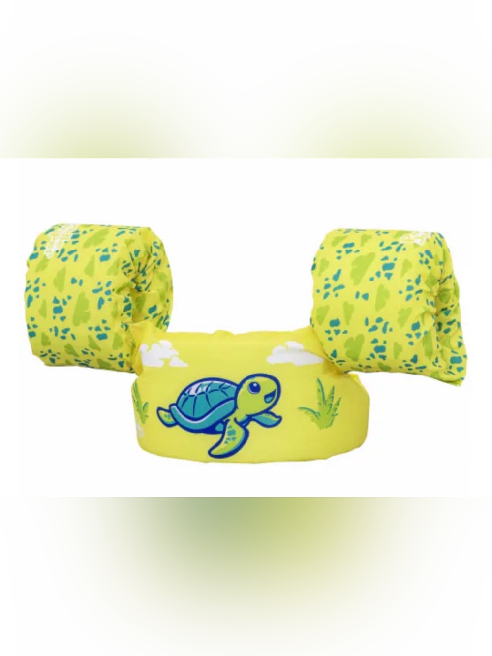NWT Puddle Jumper Child Swim Vest Yellow & Green Turtle